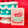 Carte de souhaits Let's Eat Cake Cat