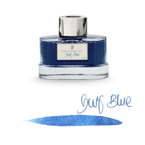 Flacon d'encre Graf von Faber-Castell 75 ml - Bleu Azur - Papeterie Café Nueva Era
