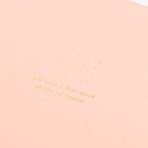 Midori Soft Color Dotted Notebook - Pink, A5