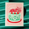 Carte de souhaits Let's Eat Cake Cat