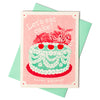 Carte de souhaits Let's Eat Cake Cat