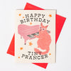 Carte de souhaits Happy Birthday Tiny Prancer Cat