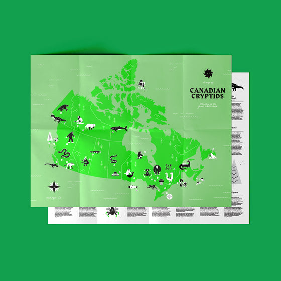 Canadian Cryptid Map by Void Paper Co. 