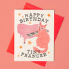 Carte de souhaits Happy Birthday Tiny Prancer Cat