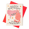 Carte de souhaits Happy Birthday Tiny Prancer Cat