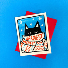 Carte de souhaits - Scarf Cat
