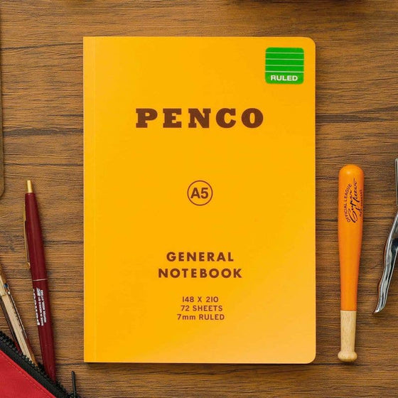 Cahier ligné Penco - Jaune A5