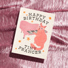 Carte de souhaits Happy Birthday Tiny Prancer Cat