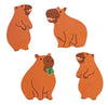 Feuille d'autocollants Sticker Garden - Glossy Capybara