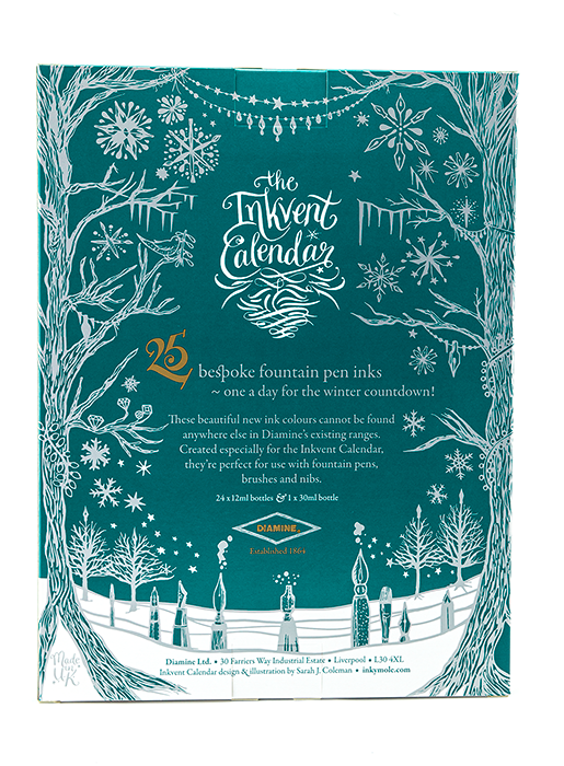 PRÉCOMMANDE- Calendrier festif Inkvent Diamine 2025 - Teal Edition
