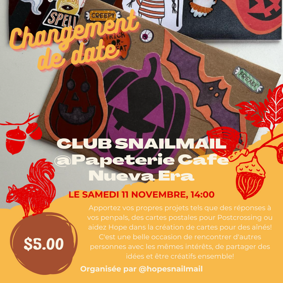 Snailmail Club - Novembre 2023, Bilingue