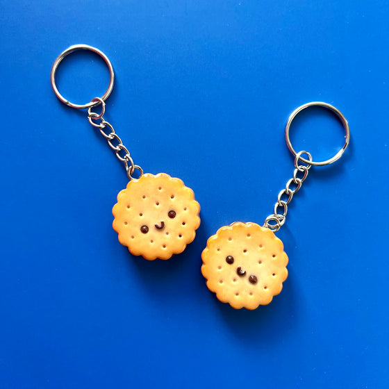 Apple and Sun Keychain - Smile Cookie