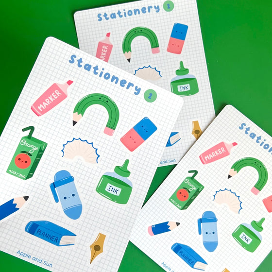 Feuille d'autocollants - Stationery 2