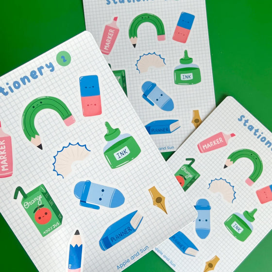 Feuille d'autocollants - Stationery 2