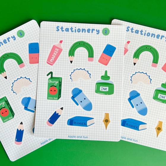 Feuille d'autocollants - Stationery 2