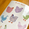 Feuilles d'autocollants Pixdessine - Les poules