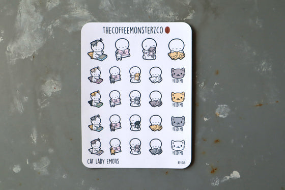 TheCoffeeMonsterzCO Sticker Sheet - Cat Lady