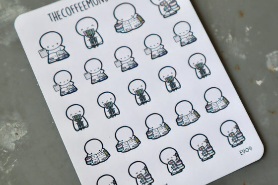 TheCoffeeMonsterzCO Sticker Sheet - Journaling Time 