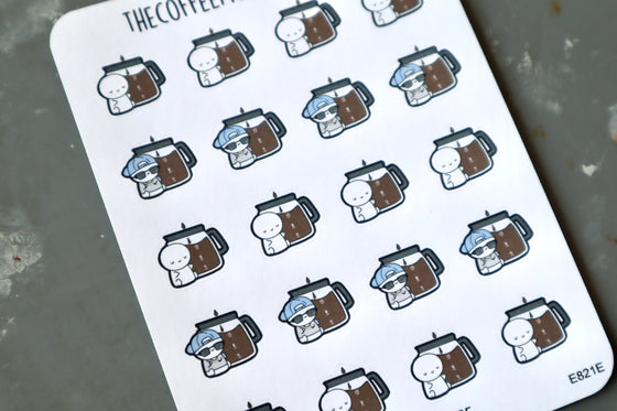 Feuille d'autocollants TheCoffeeMonsterzCO - Drip Coffee