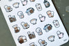 TheCoffeeMonsterzCO Sticker Sheet - Coffee Time Sampler