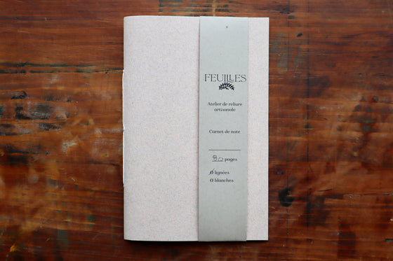 Feuilles Lined Notebook - Essential, Tender Pink