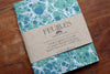 Feuilles Lined Pocket Notebook - Mini-Marbled, Blue and Green