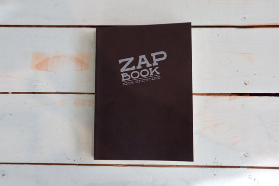 Cahier à dessin ZAP 100% recyclé - Noir, A5