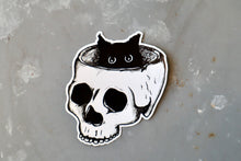  Autocollant - Black Cat Skull
