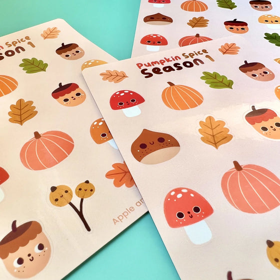 Feuille d'autocollants Apple and Sun - Pumpkin spice Season 1