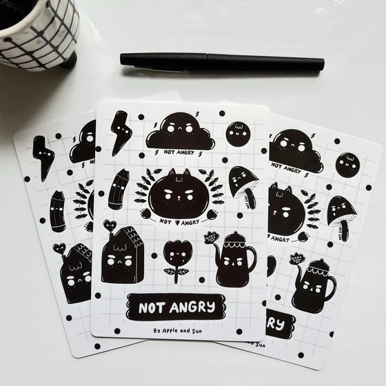 Sticker Sheet - Dark Mood, Not Angry