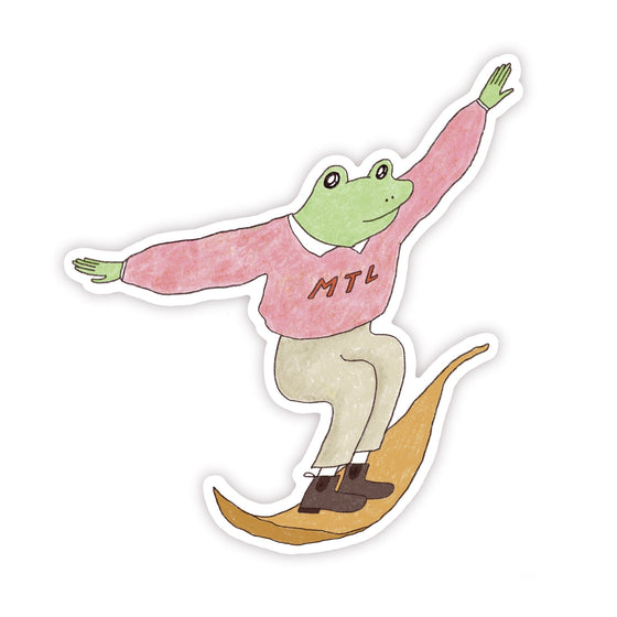 Foonie Sticker - Surf Frog MTL