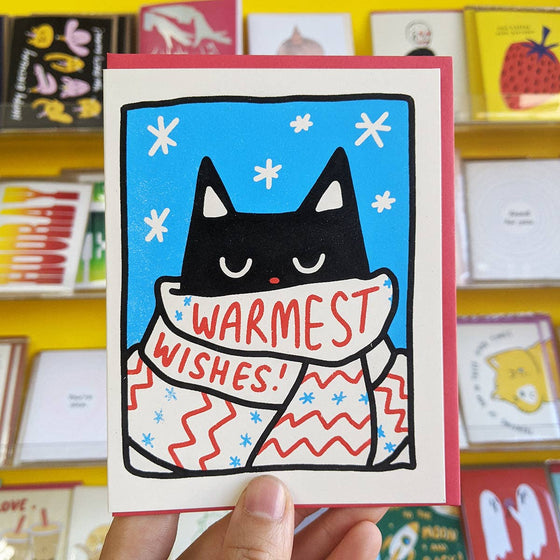 Carte de souhaits - Scarf Cat
