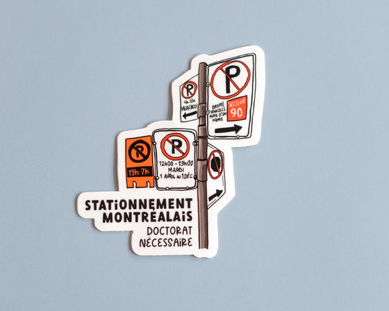 Autocollant - Stationnement montréalais