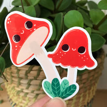  Apple and Sun Sticker - Cute Mushrooms