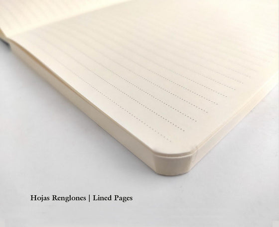 Lined notebook - Negro, Lomo Gray