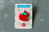 Apple and Sun Brooch - Red Apple