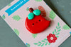 Broche Apple and Sun - Pomme Rouge