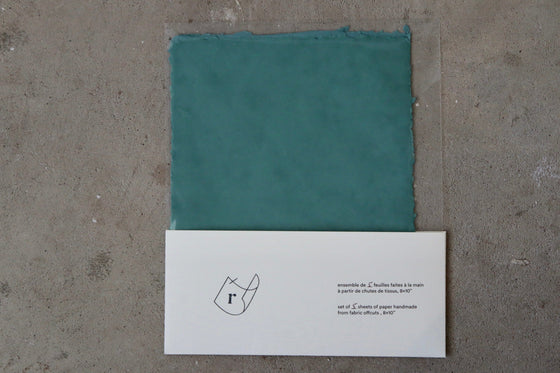 Atelier Retailles, Set of 5 Sheets - Emerald, 8 x 10