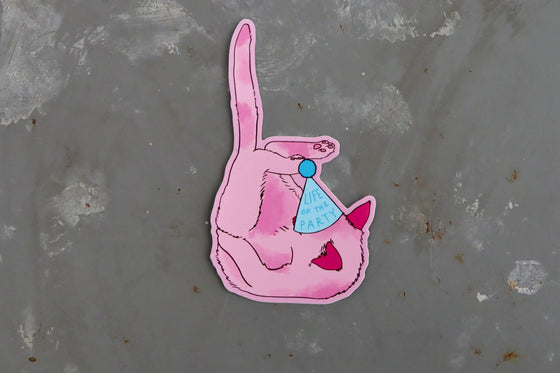 Lovestruck Prints Sticker - Life of the Party Cat