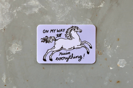 Sticker Stay Home Club - Ruin (horse) 