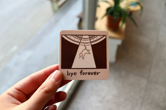 Autocollant Stay Home Club - Bye Forever UFO
