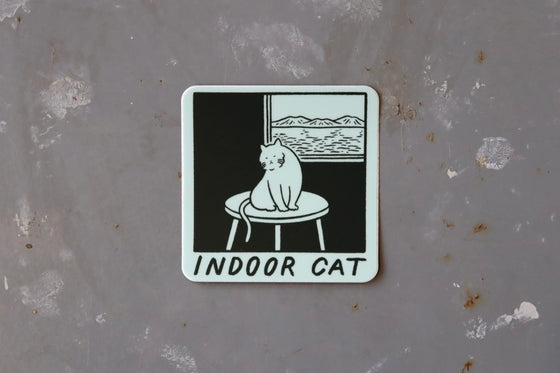 Autocollant Stay Home Club - Indoor Cat Satoshi