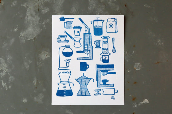 Carte postale Phil Math - Fresque Café