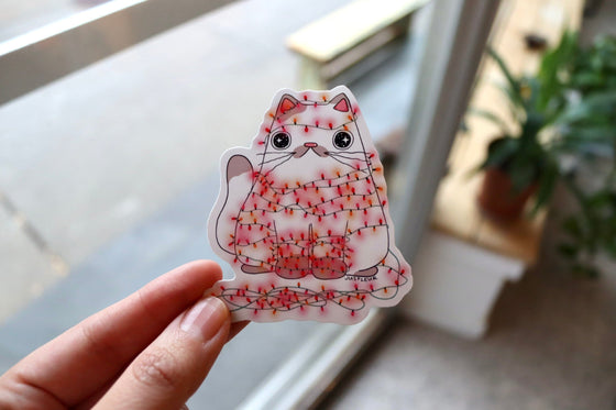 Autocollant Jusfleur - Chat lumière