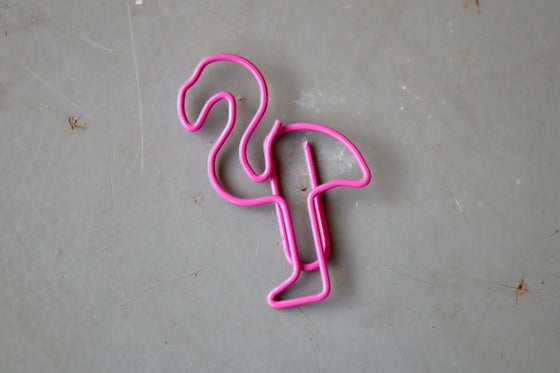 Pack of paperclips - Flamingo