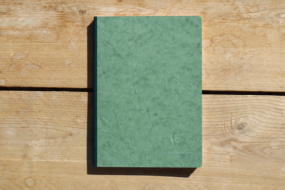 Clairefontaine Age-Bag plain notebook with canvas back - Green, A5