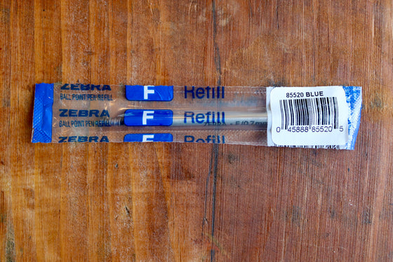 Recharge pour stylo à bille Zebra F301 - 0.7